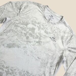 Realtree Fishing Shirt Mens XXXL White Camo Long Sleeve Performance Mesh Tee